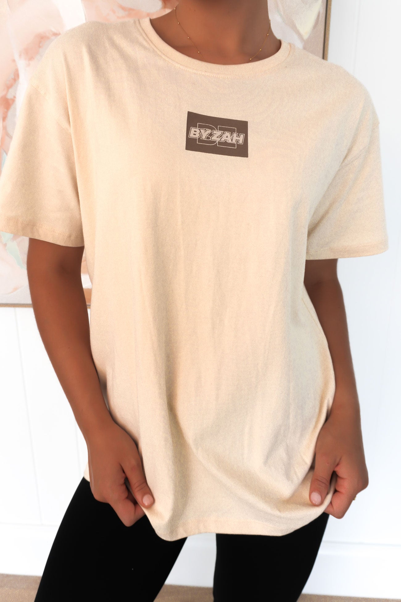 Asher Logo Tee Beige ff