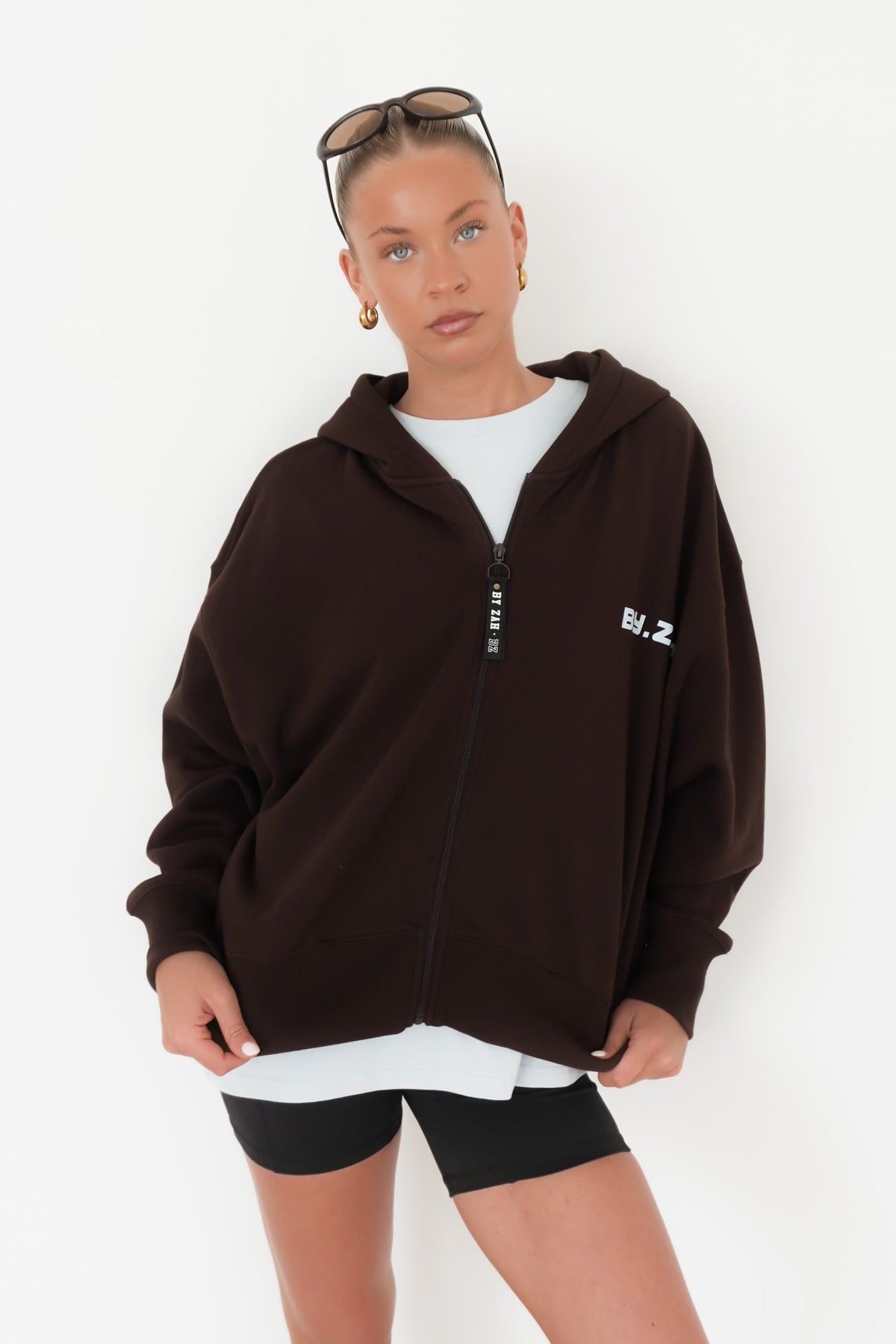 BZ Altitude Zip Thru Hoodie Chocolate