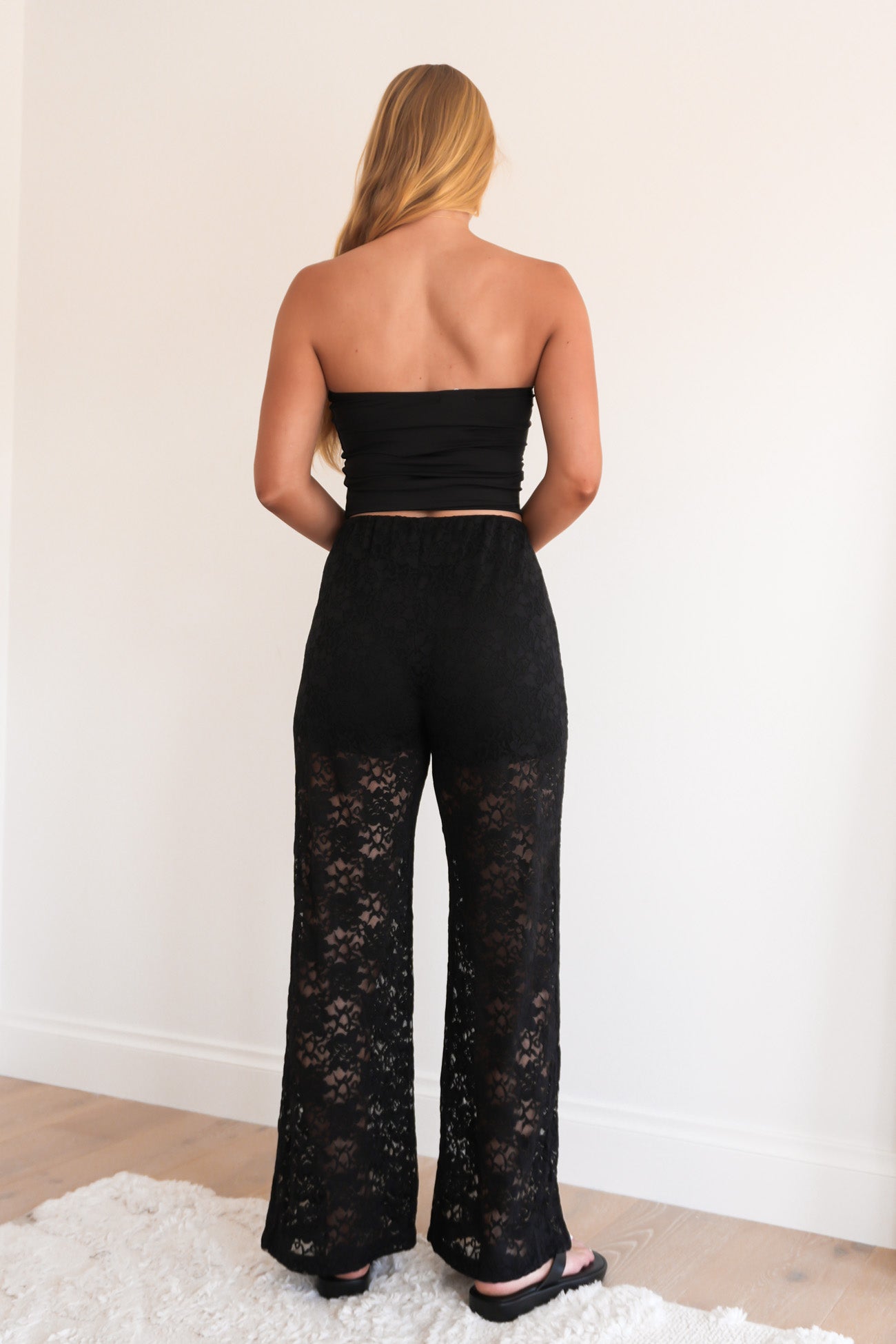 BZ Lace Flare Pant Black