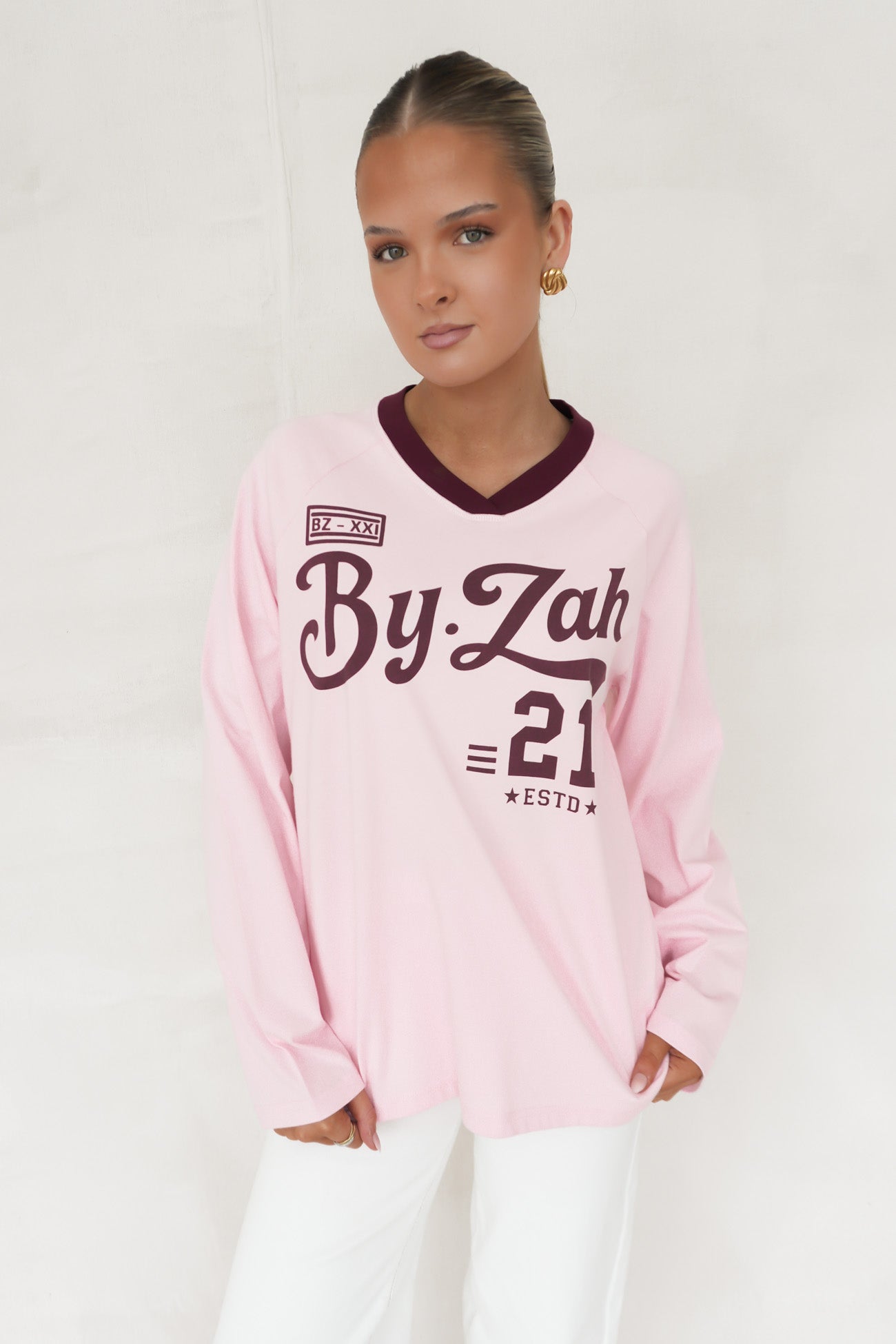 Drew Raglan Top Pink