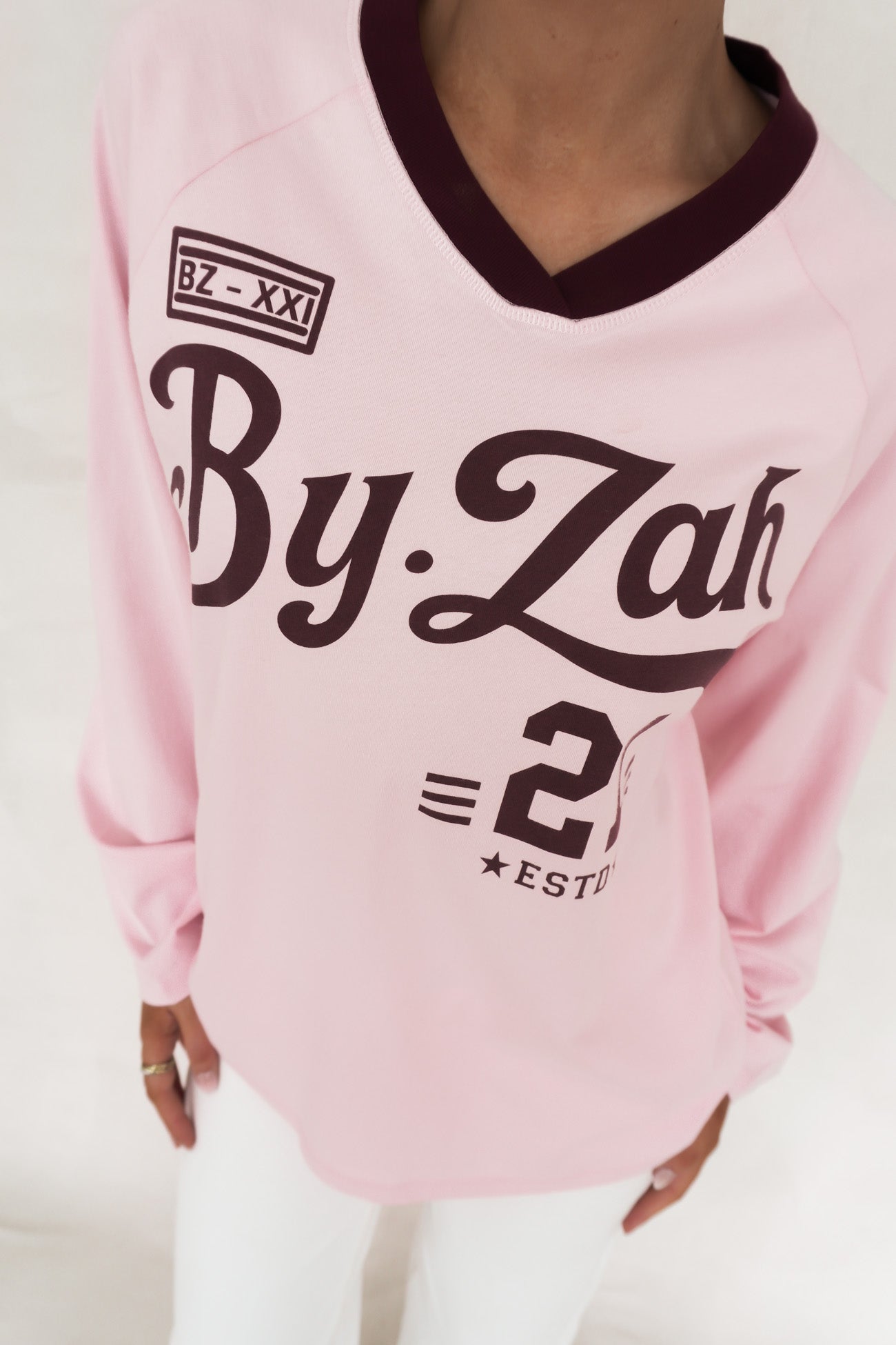 Drew Raglan Top Pink