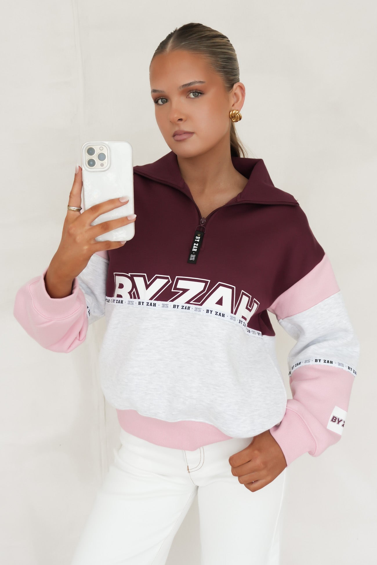 Easton Quarter Zip Cherry