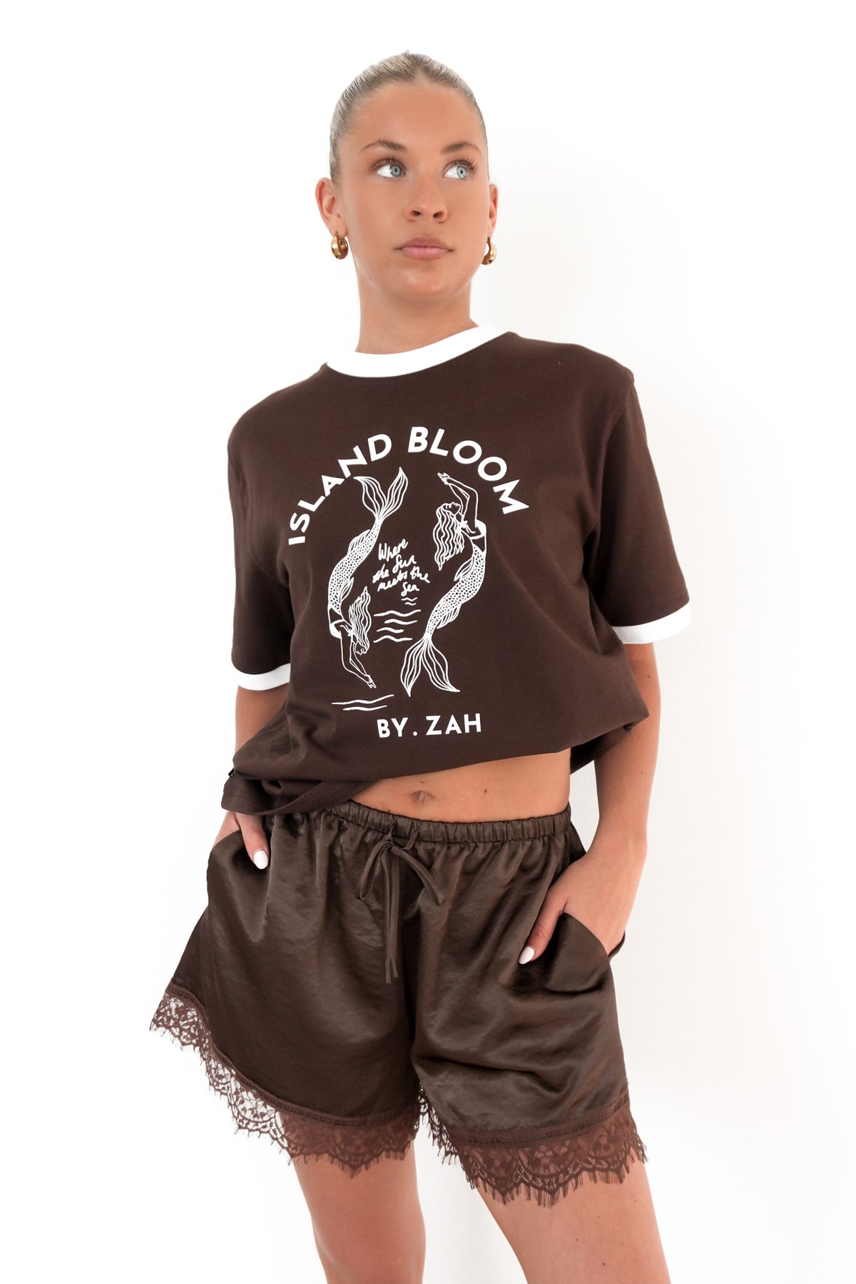 Island Mermaid Tee Chocolate