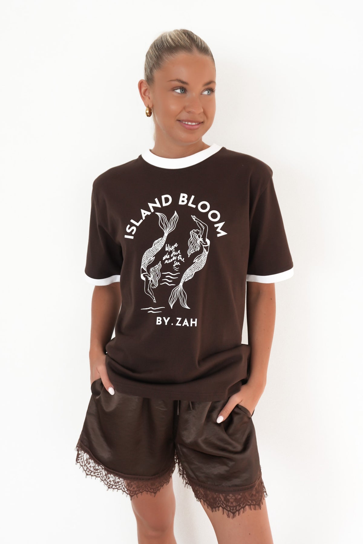 Island Mermaid Tee Chocolate