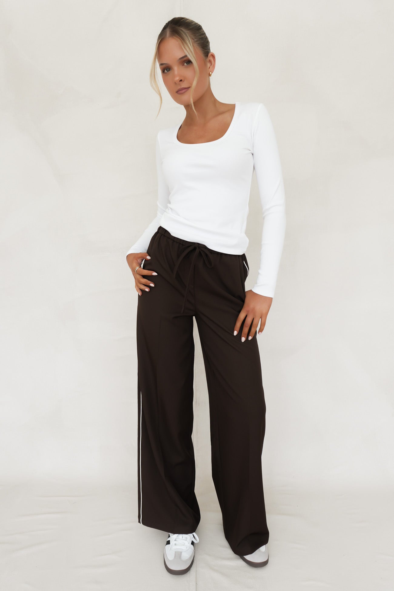 Maddox Piped Pant Chocolate