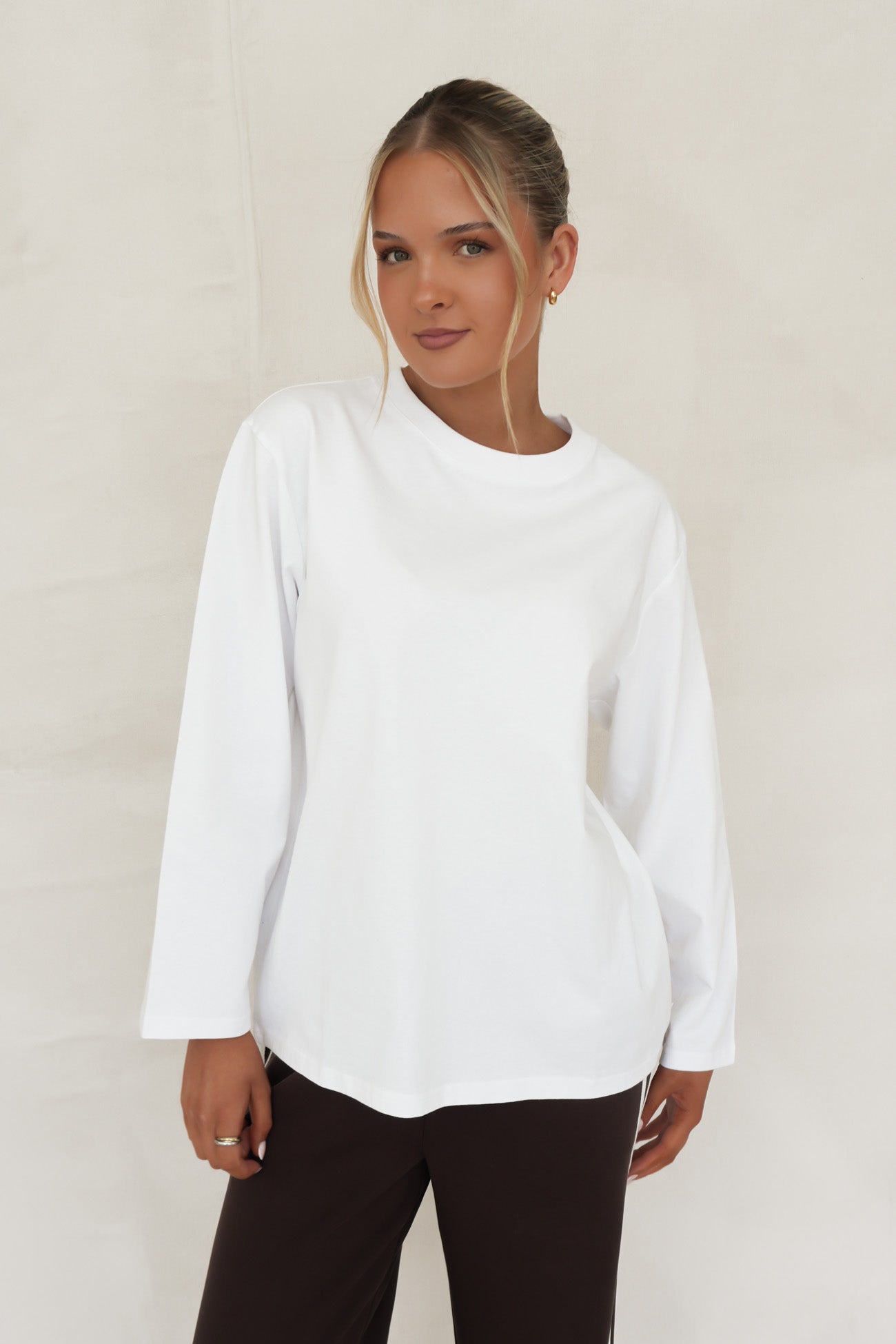 Marlowe Long Sleeve Top White