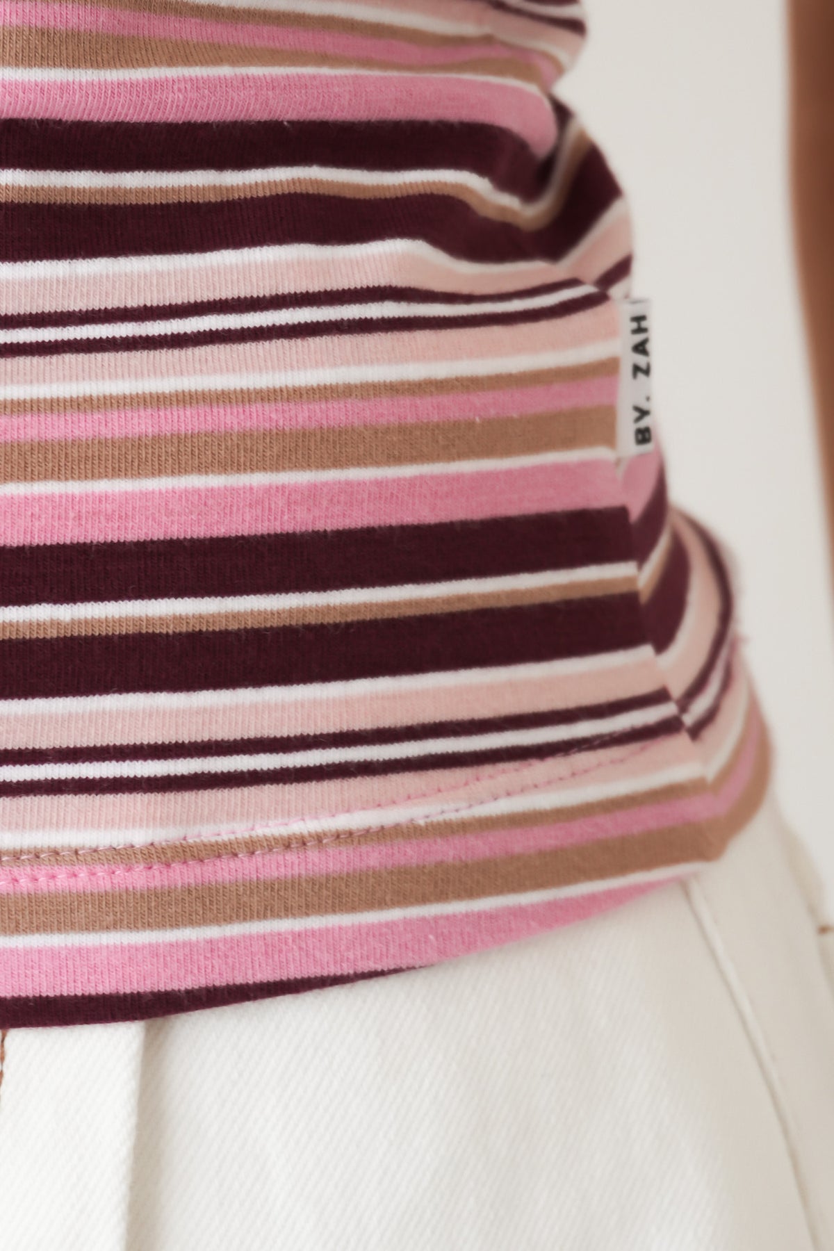Miley Stripe Tank Cherry Stripe