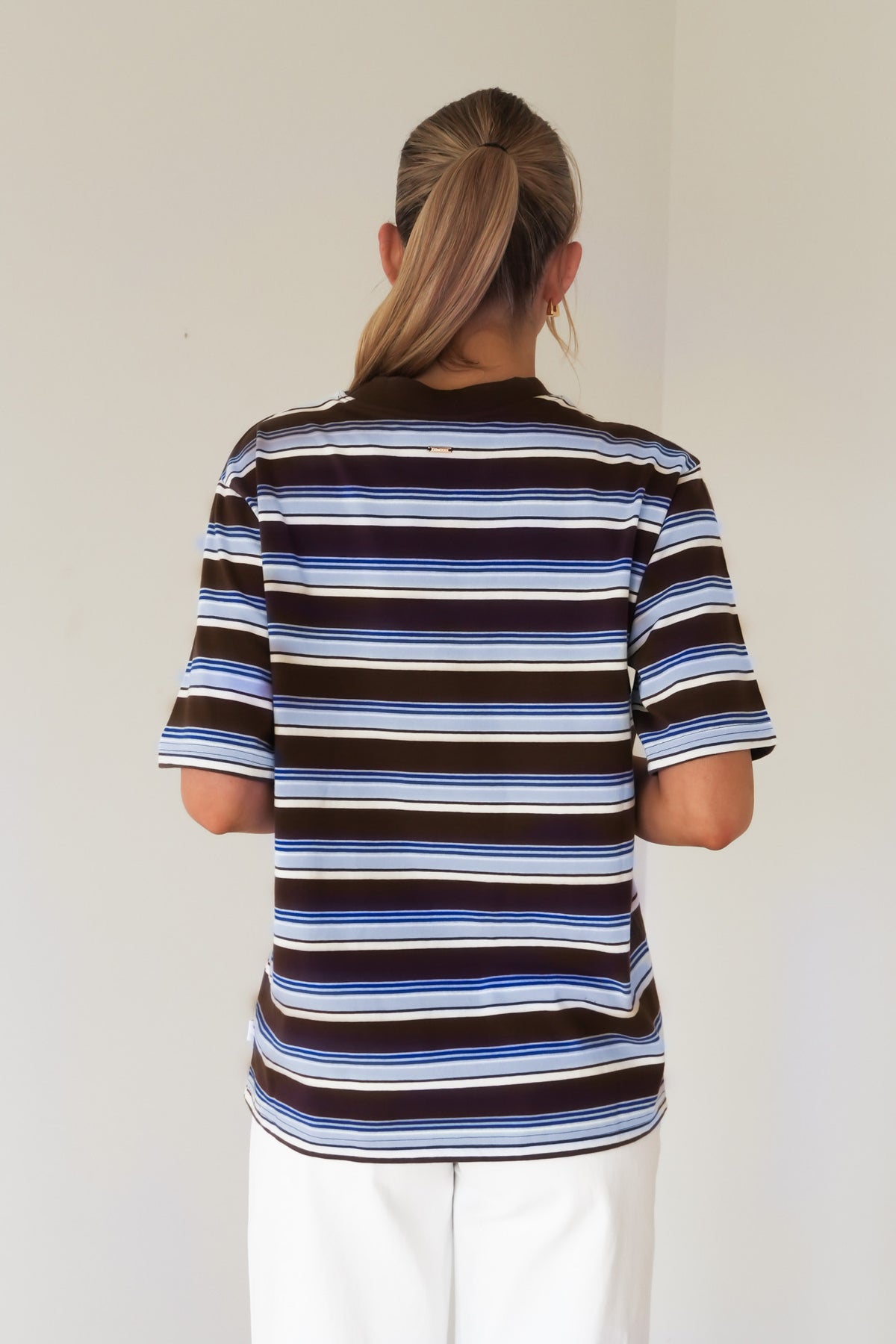 Noah Stripe Tee Cobalt Stripe