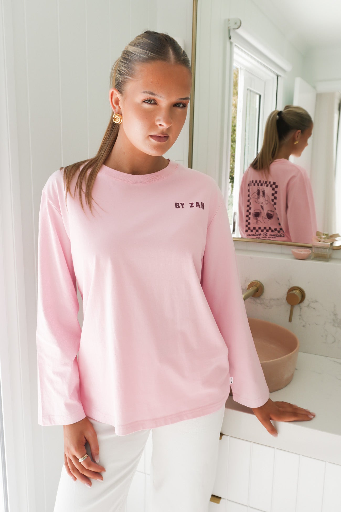 Valley Long Sleeve Top Pink