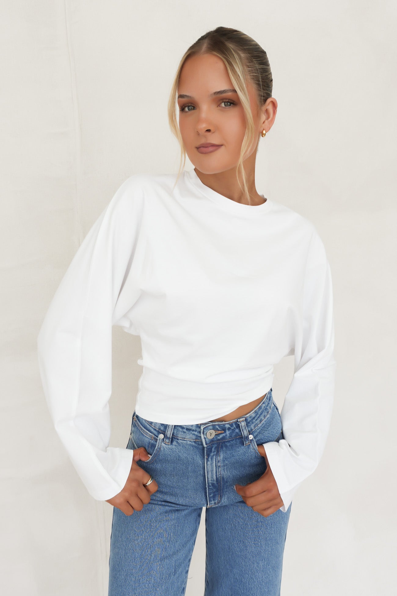 Veya Long Sleeve Top White