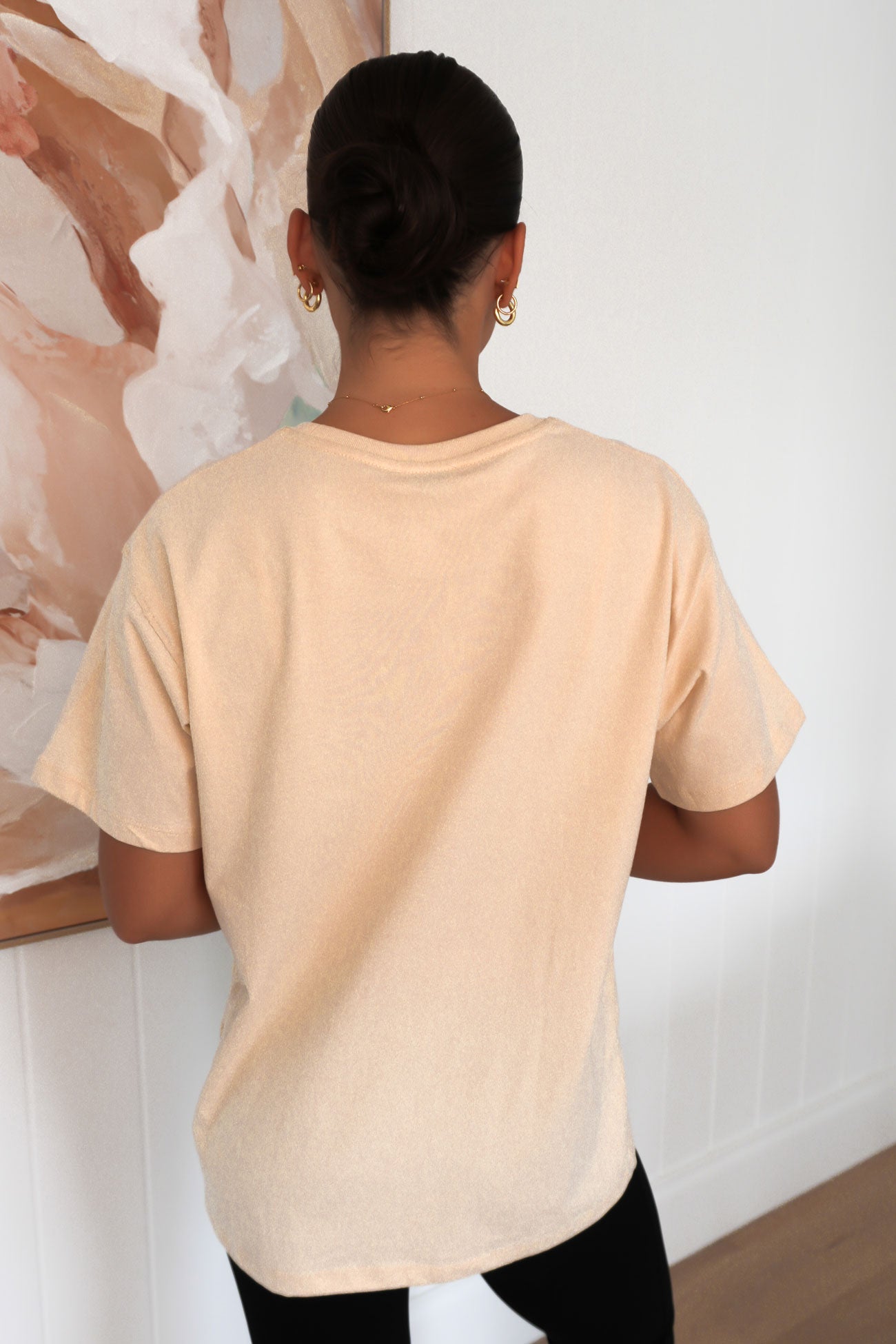 Asher Logo Tee Beige b