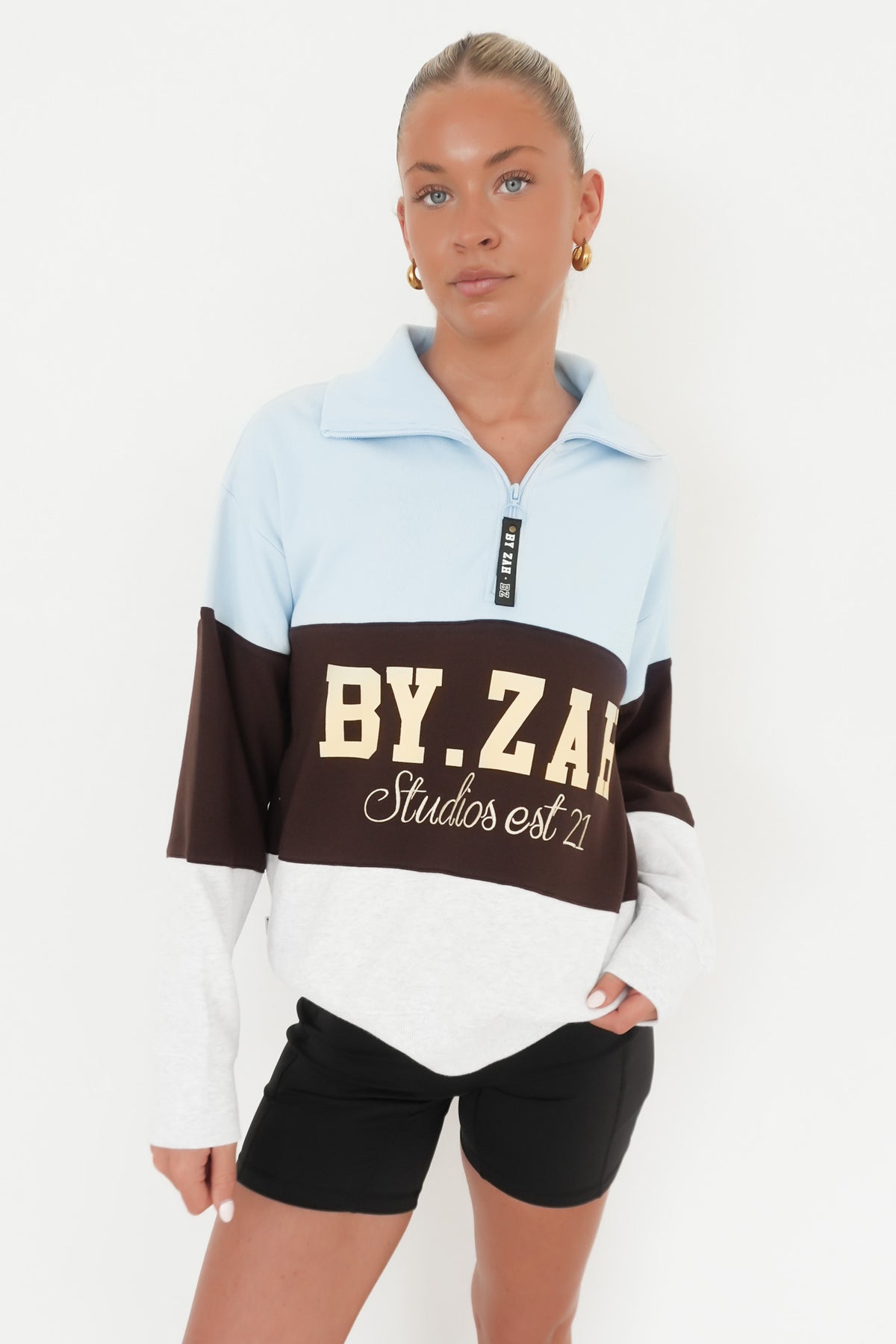 Avani Quarter Crew Chocolate Blue