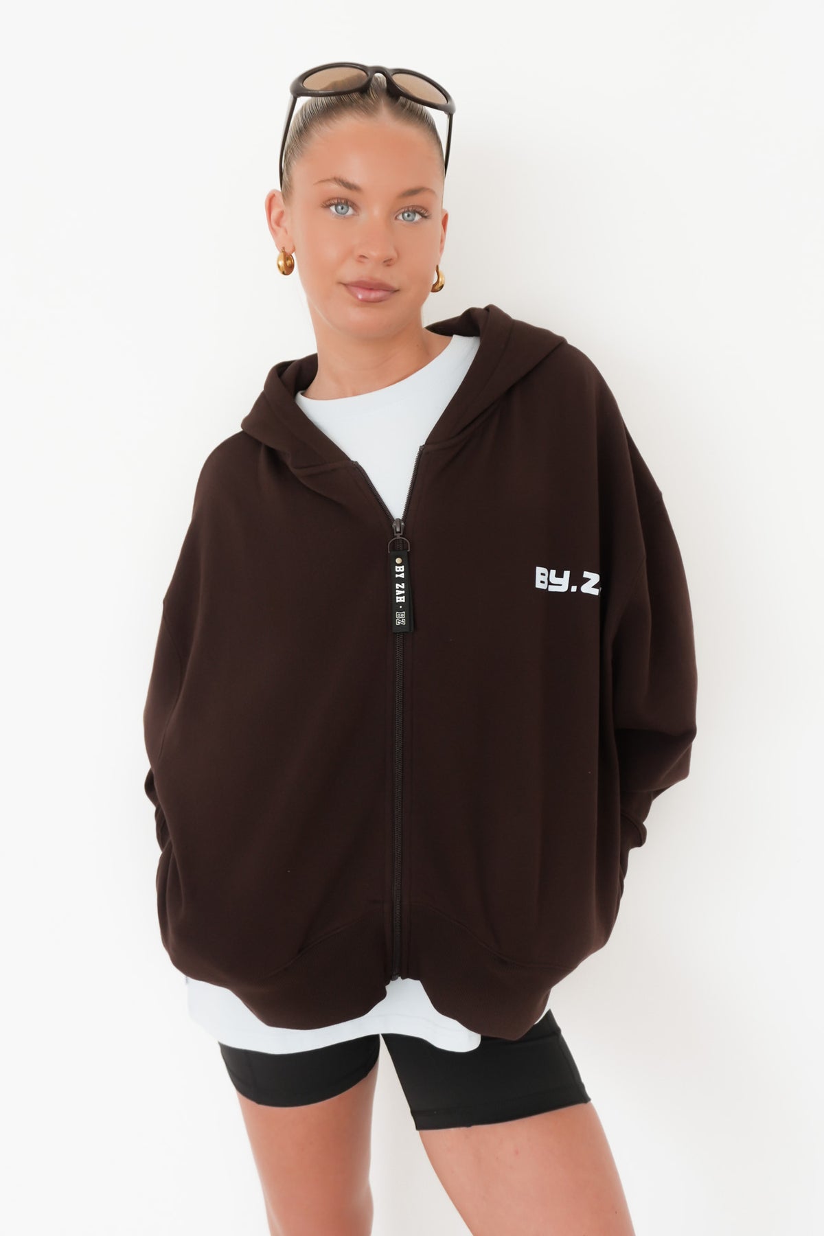 BZ Altitude Zip Thru Hoodie Chocolate