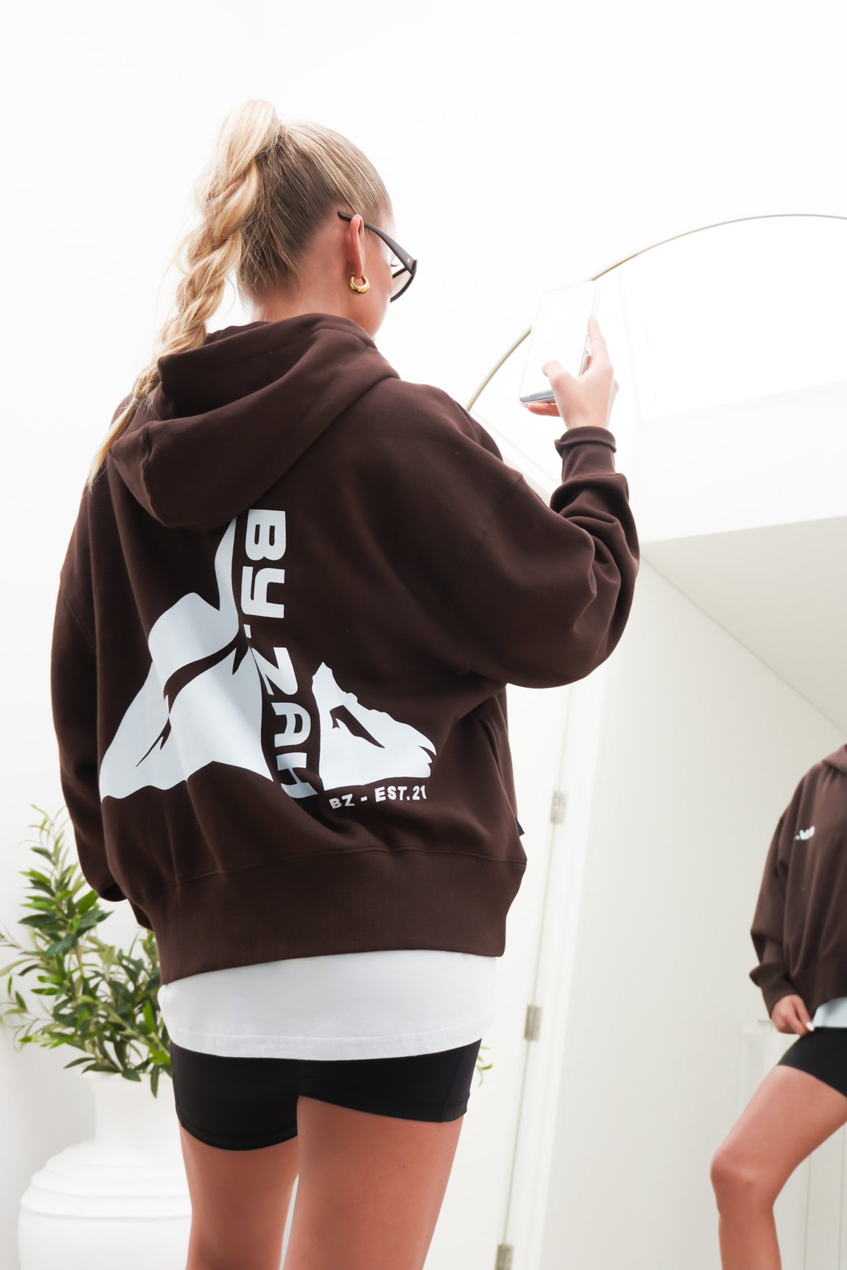 BZ Altitude Zip Thru Hoodie Chocolate