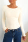 Chase Rib Long Sleeve Beige ffc