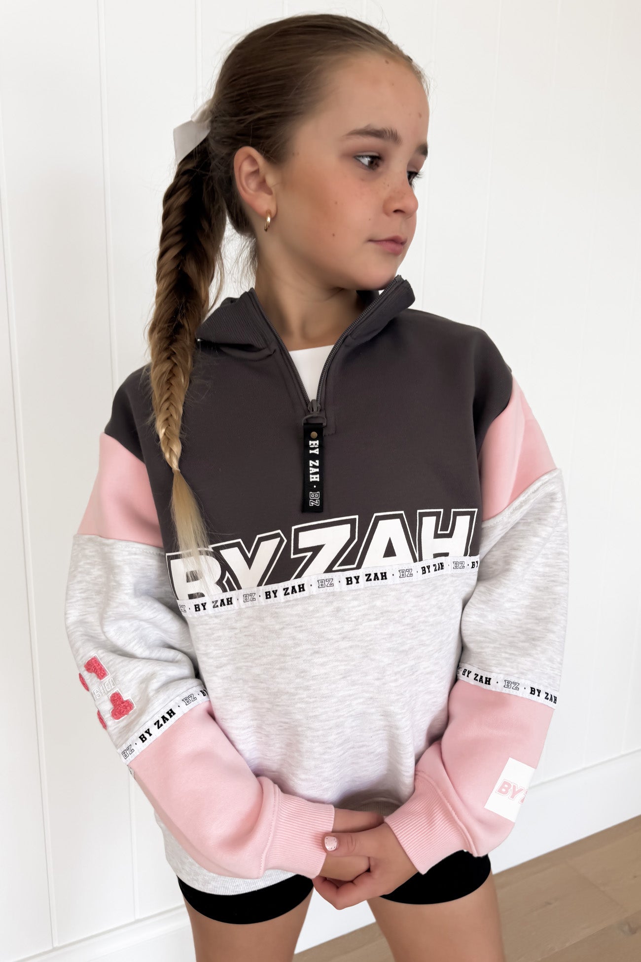 Easton Mini Quarter Zip Pink