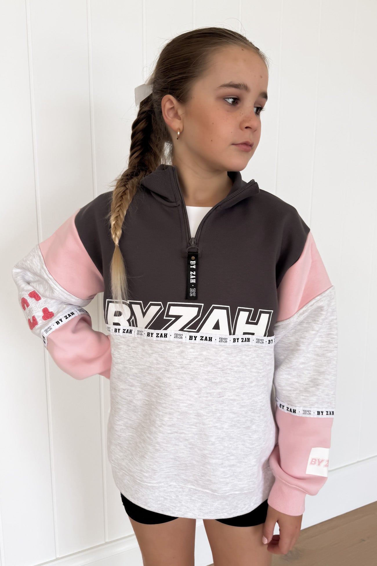 Easton Mini Quarter Zip Pink