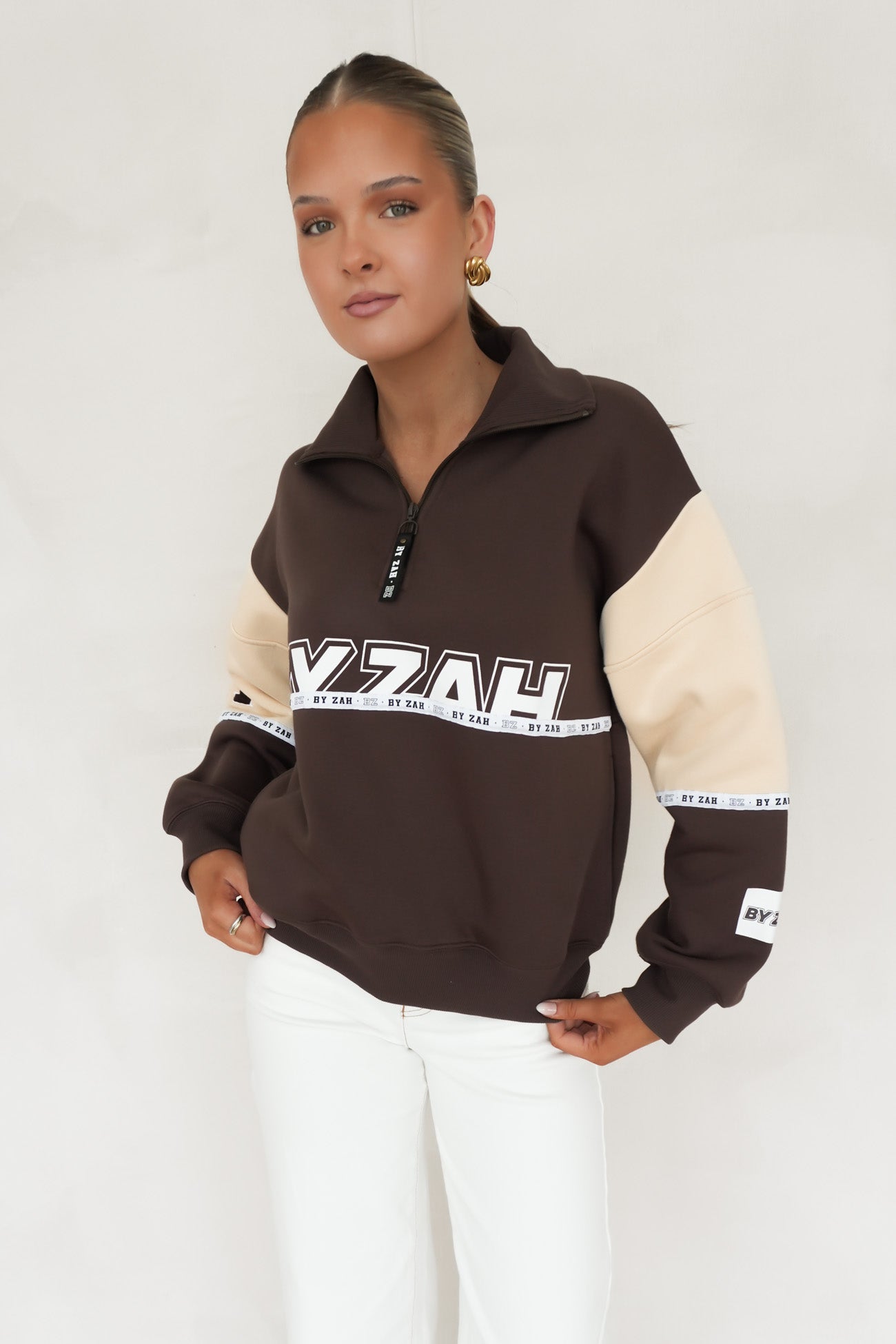 Easton Quarter Zip Chocolate