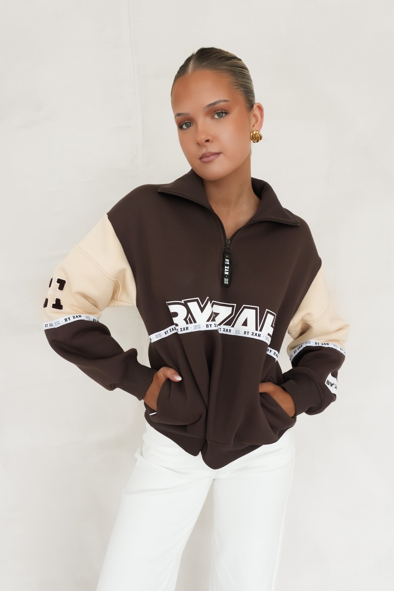 Easton Quarter Zip Chocolate