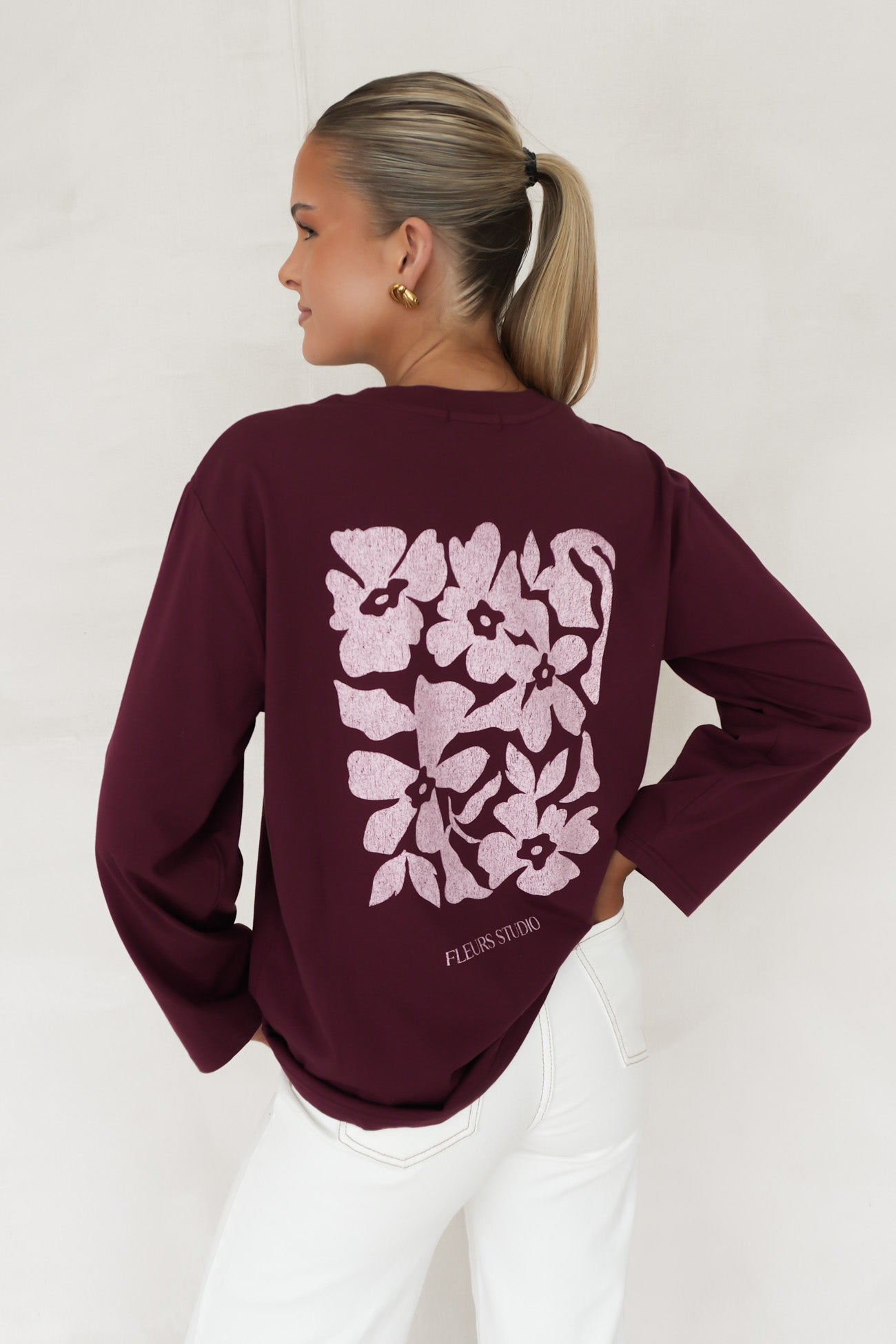 Fleurs Studio Long Sleeve Top Cherry