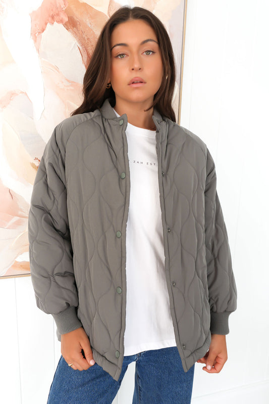 Harrison Quilted Jacket Charcoal f5