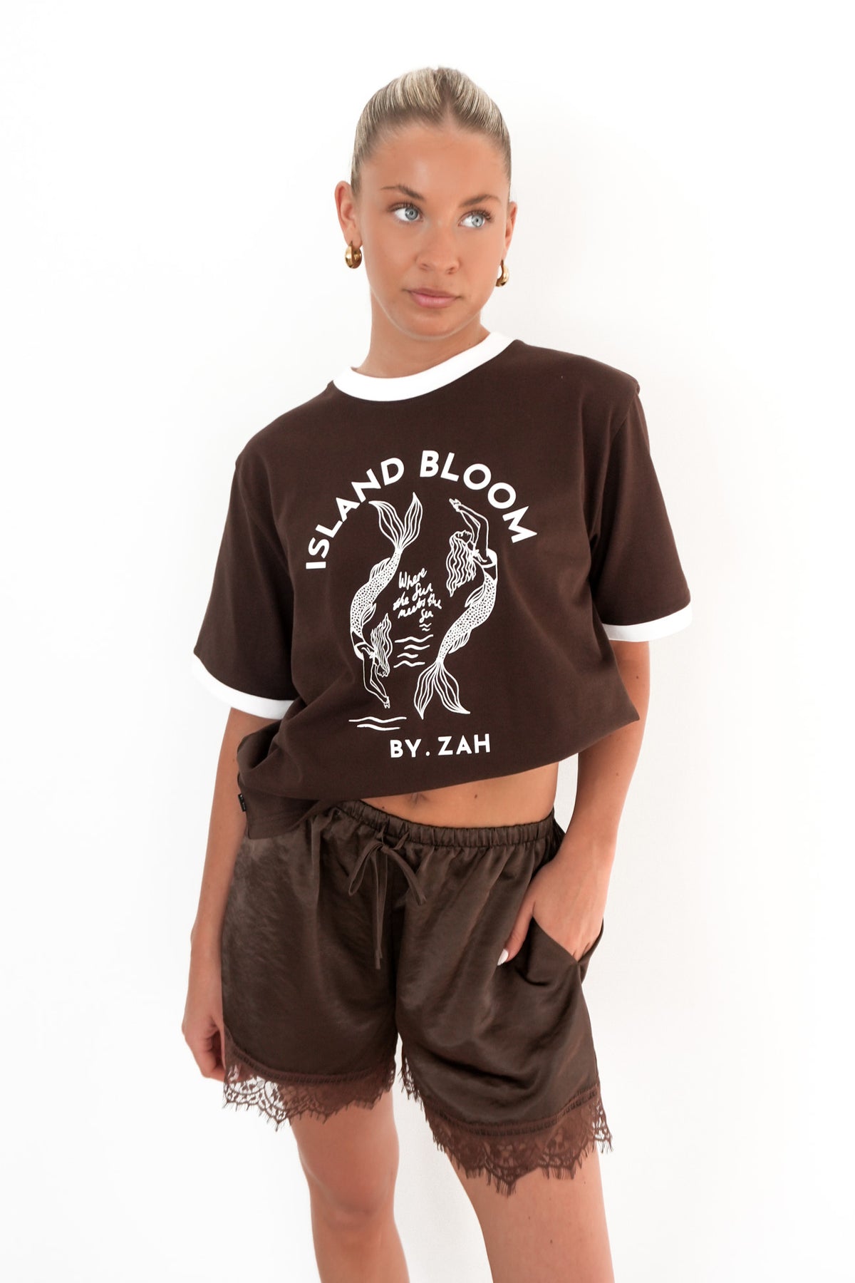 Island Mermaid Tee Chocolate