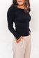 Jordyn Rib Long Sleeve Black