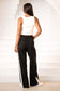 Lucas Stripe Pant Black