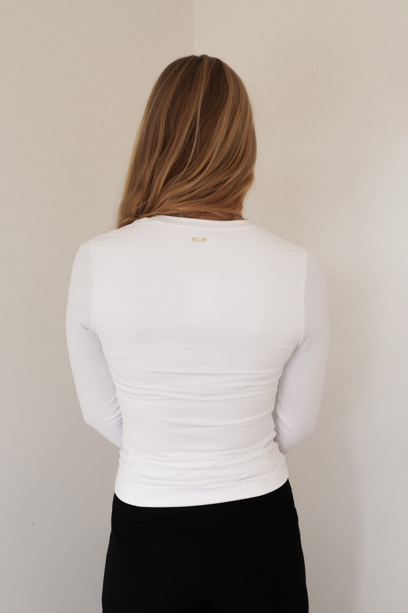 Luxe Basic Long Sleeve Tee White