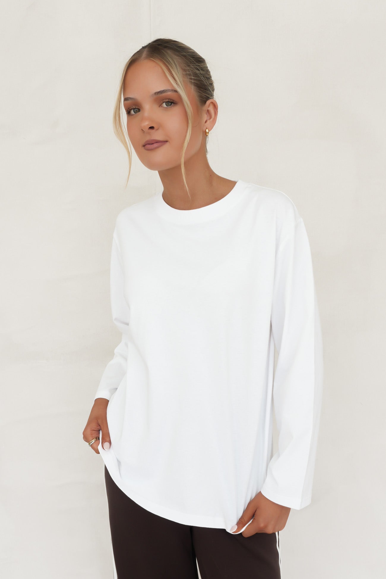 Marlowe Long Sleeve Top White