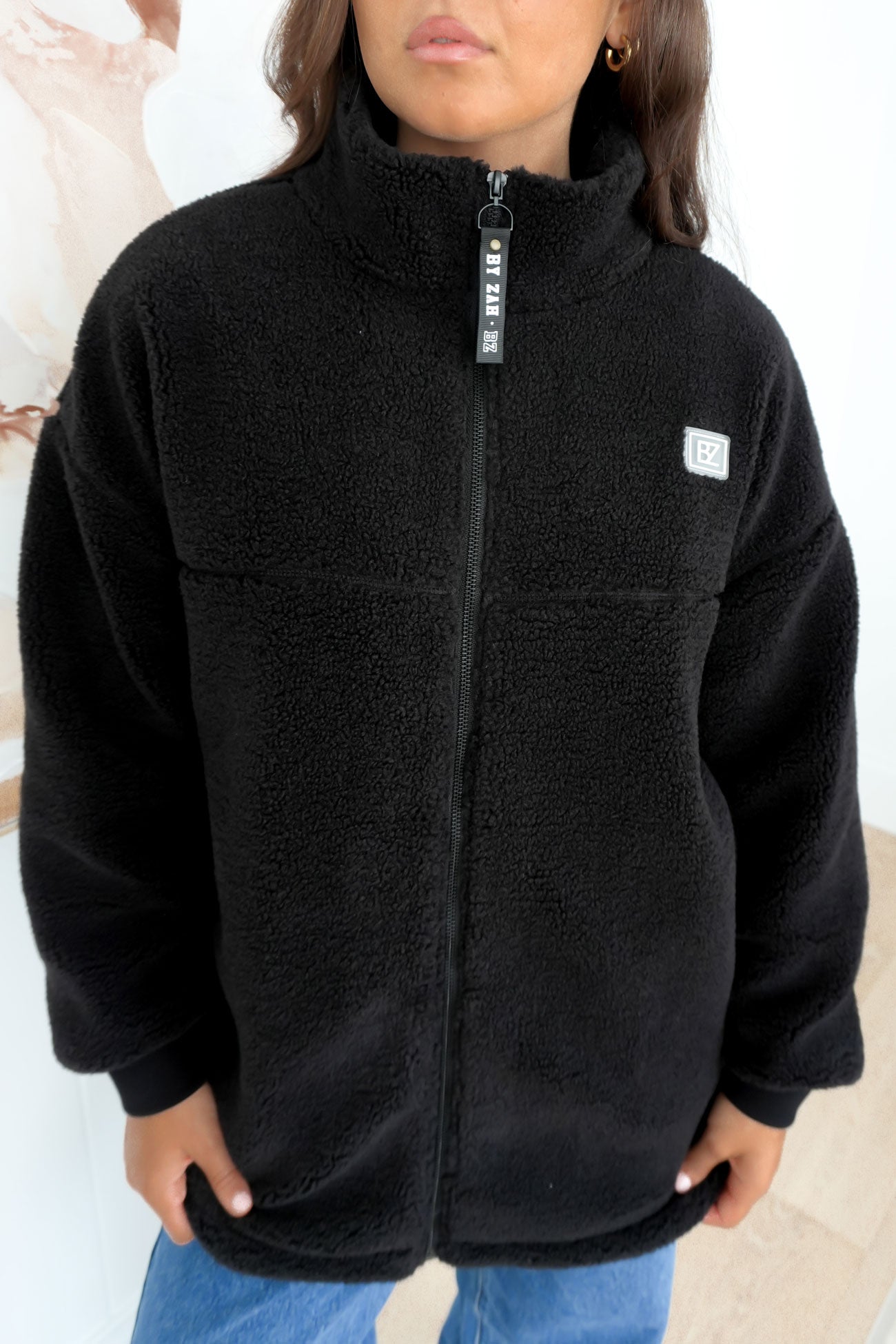 Nate Teddy Jacket Black ff