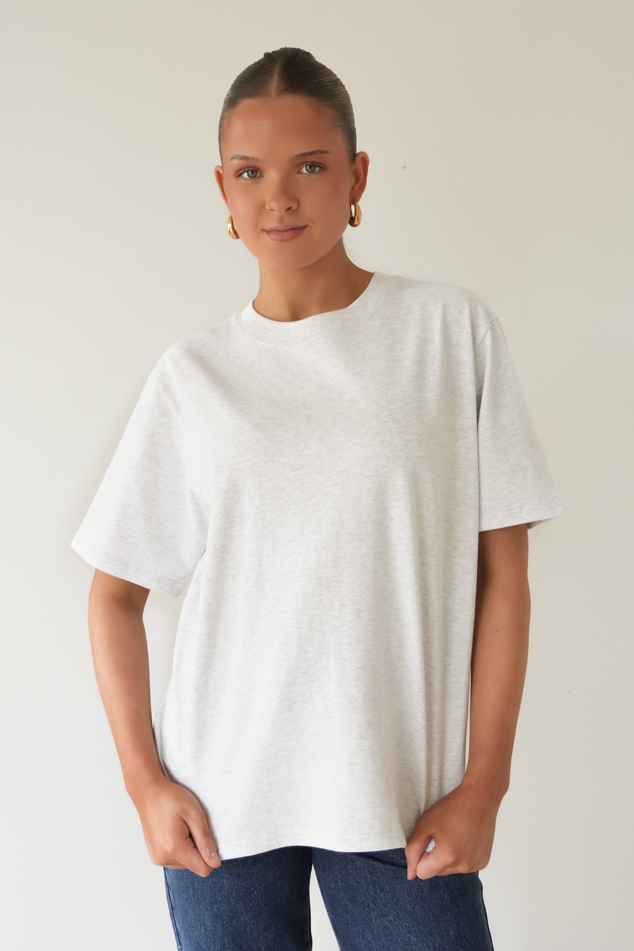 Noah Oversized Tee Snow Marle