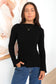 Rori Mock Neck Knit Top Black f6
