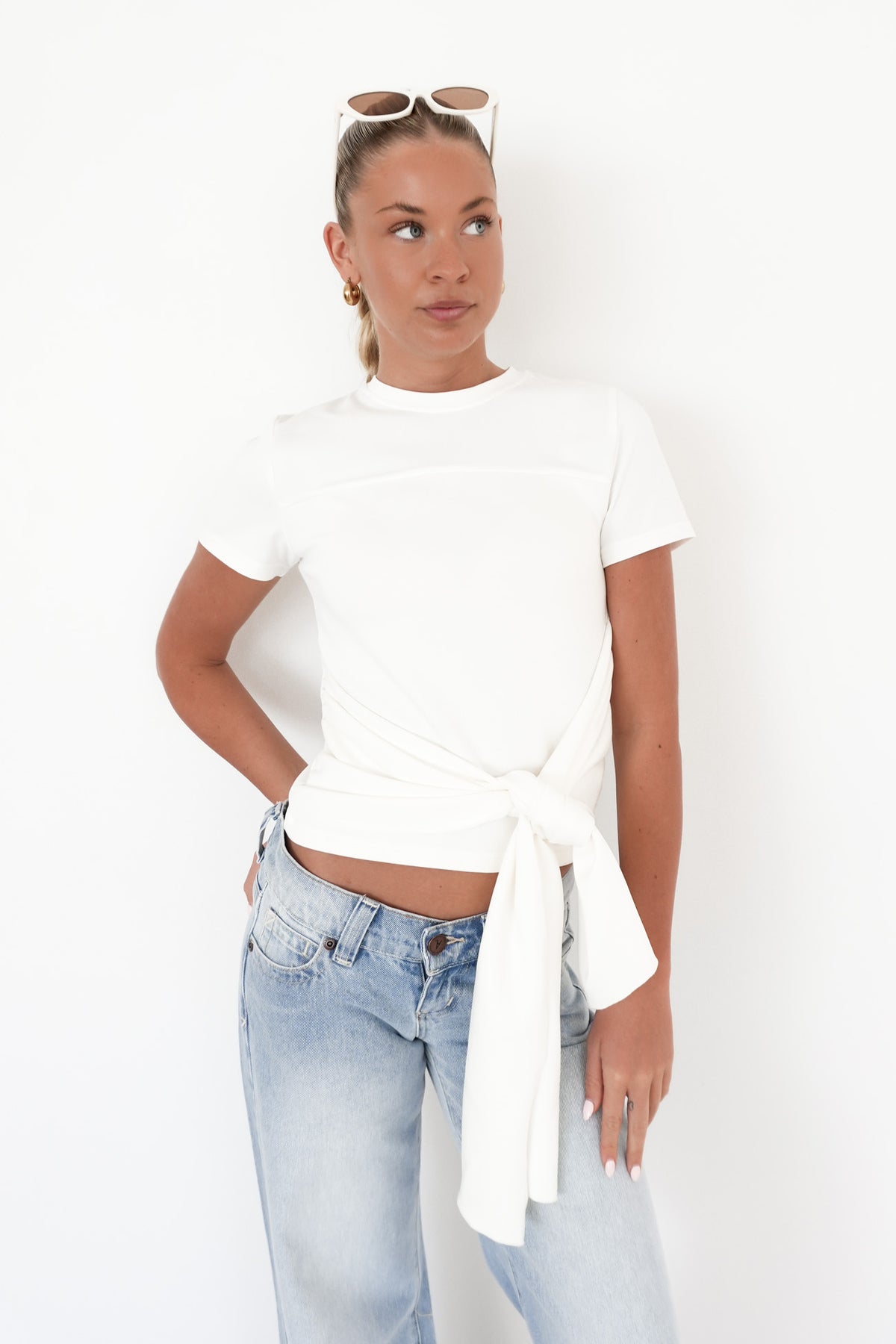 Rumi Tie Tee White