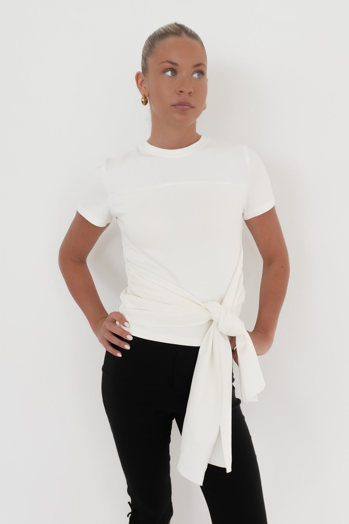 Rumi Tie Tee White