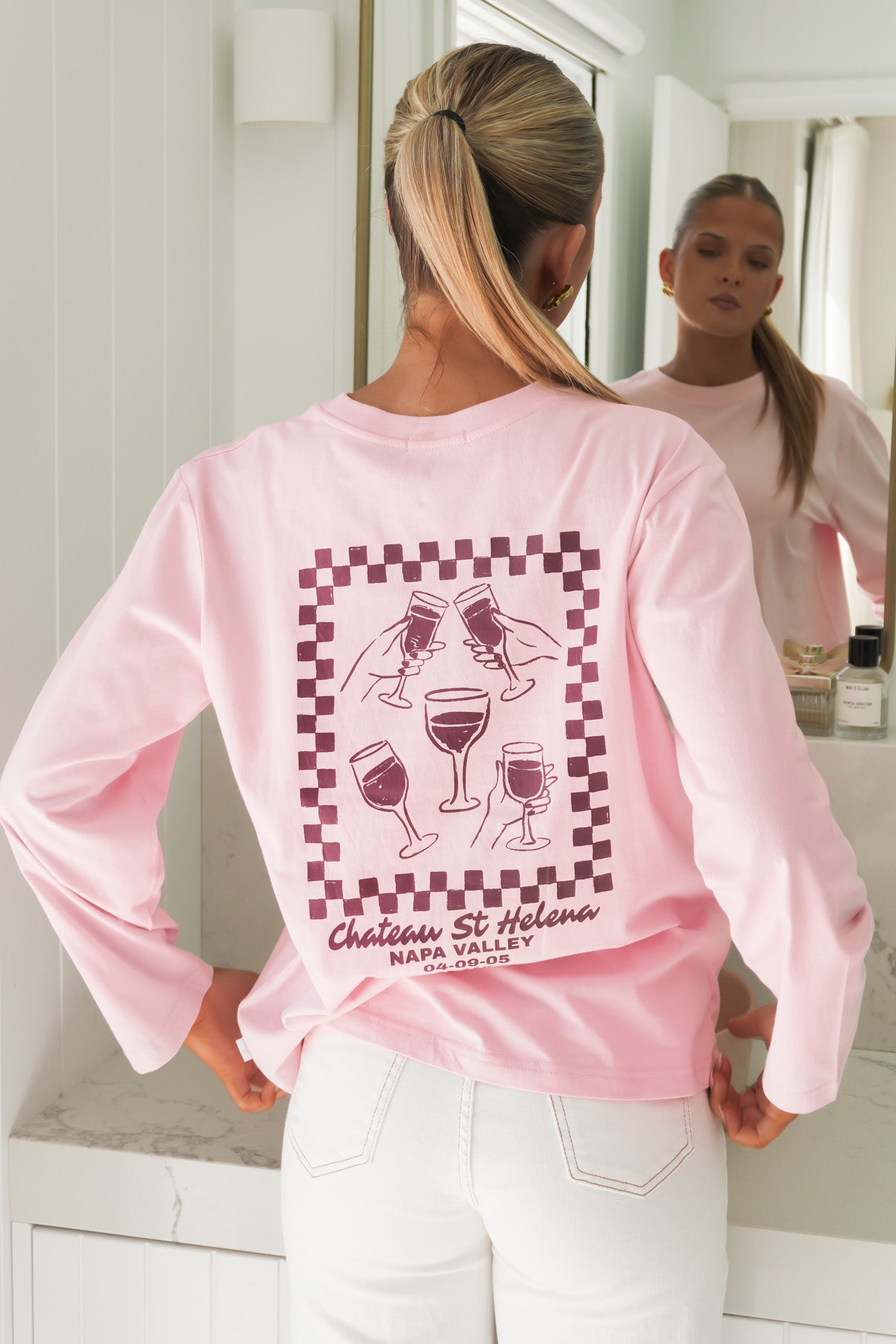 Valley Long Sleeve Top Pink