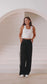 Lucas Stripe Pant Black