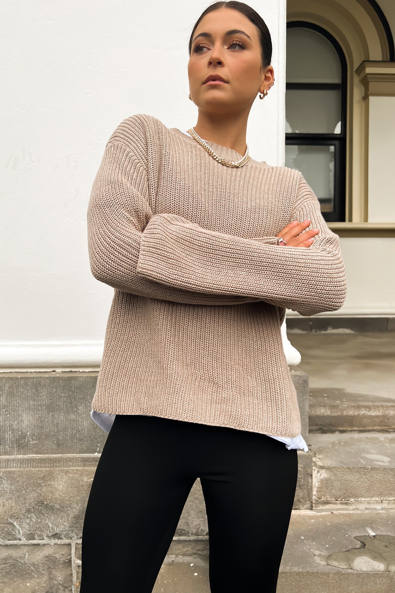 Quinn Knit Tan - BY. ZAH