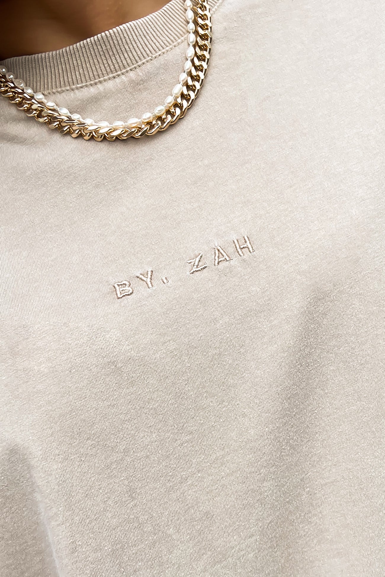 Zah Logo Tee Tan